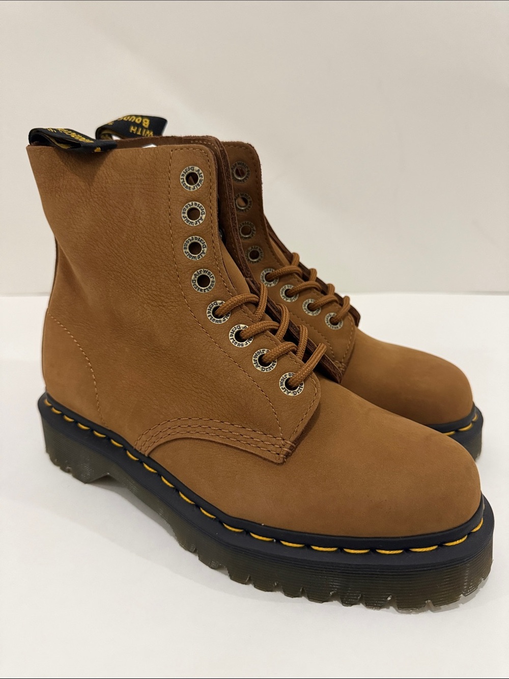 Dr. Martens Tan Leather Combat Boots